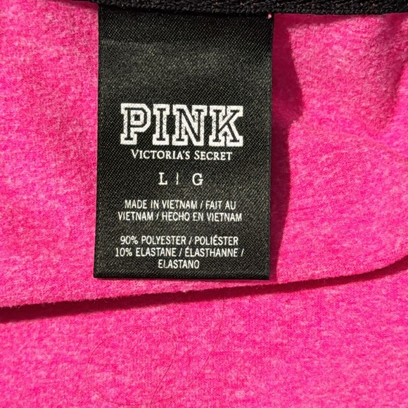 Pink Victoria Secret Athletic 1/4 Zip Top Size Large - Picture 7 of 9